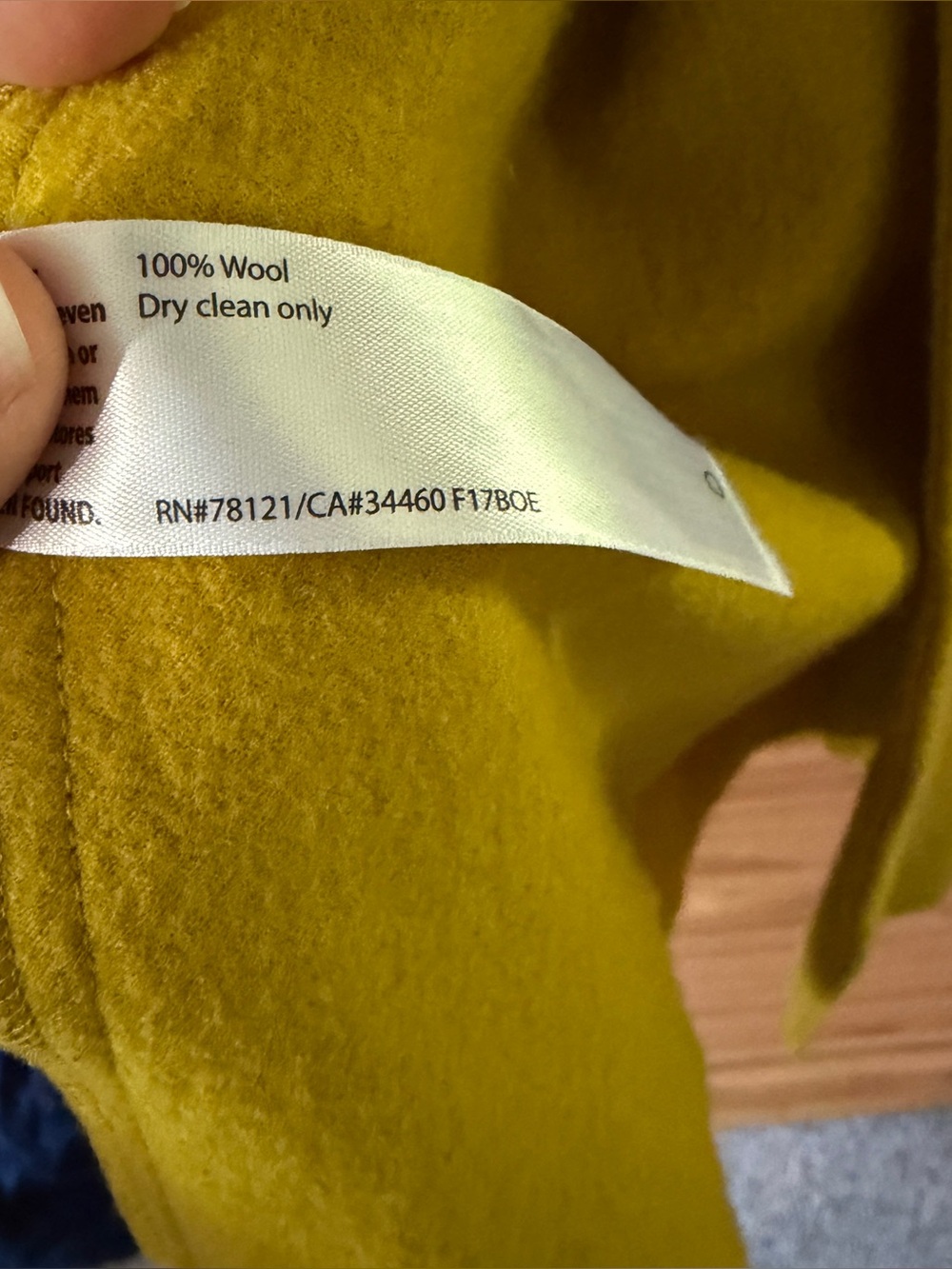 EILEEN FISHER Boiled Wool Shawl Collar Long Jacket Blazer Mustard - Picture 5 of 9